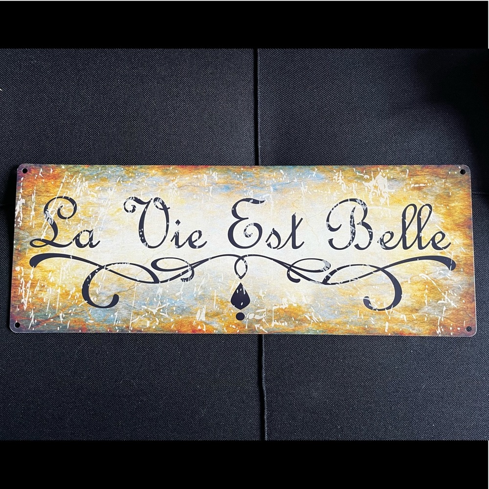 15x6 La Vie Est Belle Decor